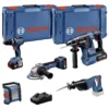 Bosch 0615A5007S zestaw combi 18 V gsb+gbh+gws+gsa+gli 3×5,0 Ah