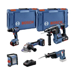 Bosch 0615A5007S zestaw combi 18 V gsb+gbh+gws+gsa+gli 3×5,0 Ah