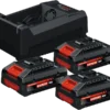 Bosch 0615V0005X akumulator 18 V 4,0 Ah expert 3szt. + ładowarka GAL12 V/18