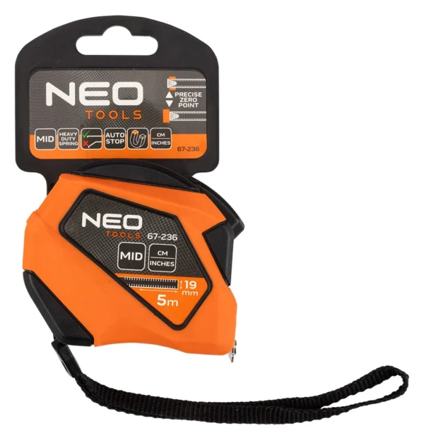 NEO TOOLS miara zwijana stalowa 5 m × 19 mm calowa NEO TOOLS miara zwijana stalowa 5 m × 19 mm calowa