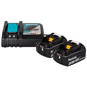 Makita 1914J6-4 zestaw zasilający 18 V LXT: 2× BL1850B 5,0 Ah + ładowarka DC18RC