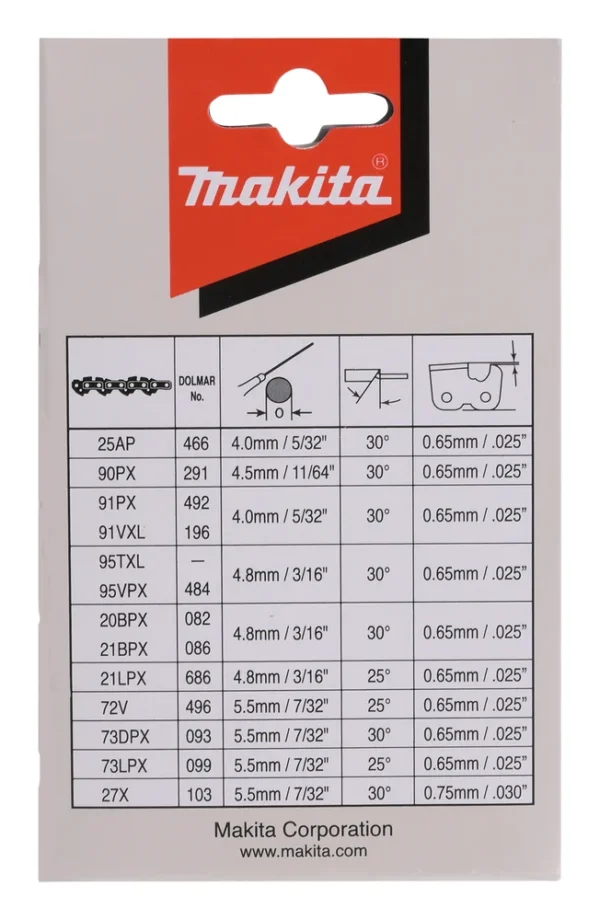Makita 191H02-6 łańcuch tnący 90PX 35 cm 1,1 mm 3/8"
