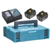 Makita 197624-2 zestaw zasilający 18 V 2×5,0 Ah (BL1850Bx2+DC18RC) MAKPAC