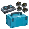 Makita 197626-8 akumulator zestaw zasilający 18 V 4×5,0 Ah (BL1850Bx4+DC18RD) MAKPAC