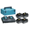 Makita 197970-3 zestaw zasilający 18 V 4×3,0 Ah (BL1830Bx4+DC18RD) MAKPAC Makita 197970-3 zestaw zasilający 18 V 4×3,0 Ah (BL1830Bx4+DC18RD) MAKPAC