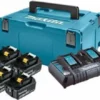 Makita 198091-4 zestaw zasilający 18 V 4×6,0 Ah (BL1860Bx4+DC18RD) MAKPAC