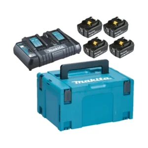 Makita 198091-4 zestaw zasilający 18 V 4×6,0 Ah (BL1860Bx4+DC18RD) MAKPAC