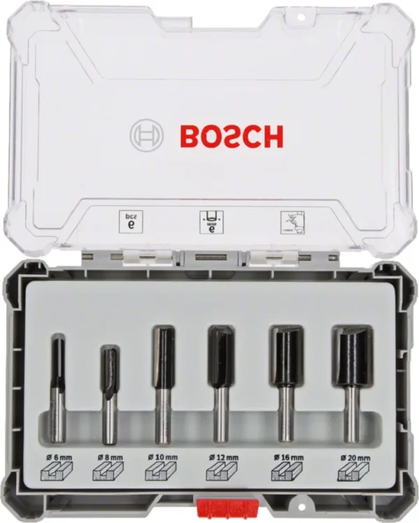 Bosch PRO zestaw frezów prostych 6 szt. trzpień 6 mm