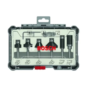 Bosch 2607017468 zestaw frezów 6 szt. trim&edging uchwyt 6 mm