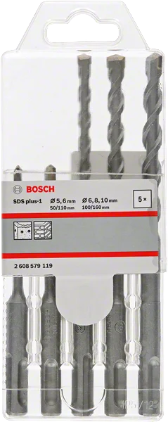 Bosch 2608579119 wiertło SDS PLUS-1 kpl. 5/6/6/8/10 Bosch 2608579119 wiertło SDS PLUS-1 kpl. 5/6/6/8/10