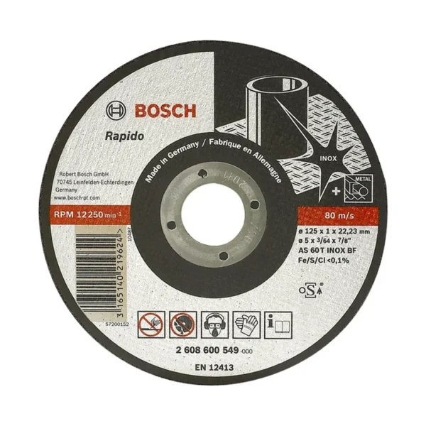 Bosch 2608600549 tarcza do metalu 125 mm x 1,0 mm x 22 mm rapido EXPERT for INOX