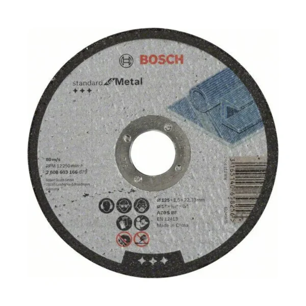 Bosch 2608603166 tarcza do metalu 125 mm x 2,5 mm x 22 mm standard for metal Bosch 2608603166 tarcza do metalu 125 mm x 2,5 mm x 22 mm standard for metal