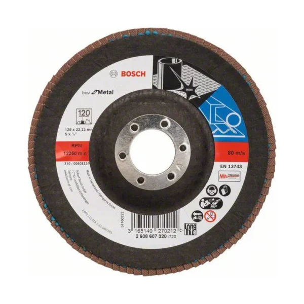 Bosch 2608607320 ściernica listkowa 125 mm X571 P120 BEST for metal wypukła