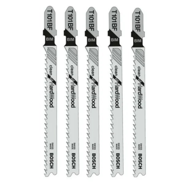 Bosch T 101 BF brzeszczoty do wyrzynarki do drewna twardego i laminatu, 5 szt.