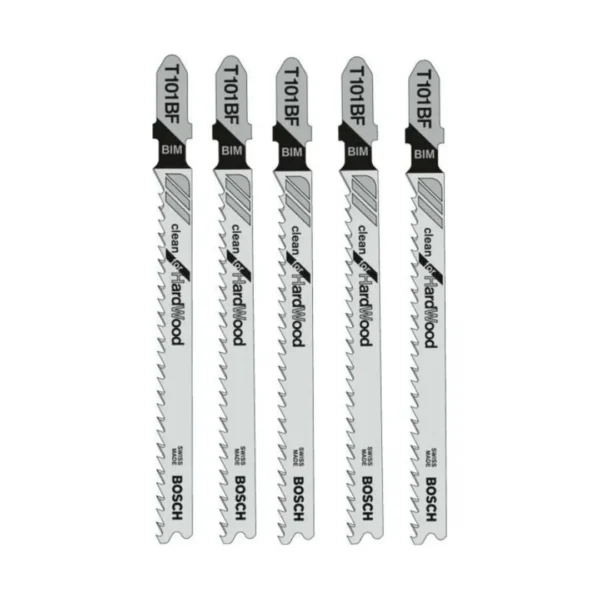 Bosch T 101 BF brzeszczoty do wyrzynarki do drewna twardego i laminatu, 5 szt.