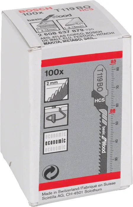 Bosch 2608637879 brzeszczot do wyrzynarki T119BO 100SZT