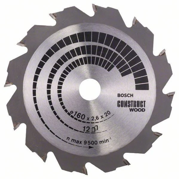 Bosch 2608640630 piła tarczowa h construct WOOD 160×2,6×20/16Z12 Bosch 2608640630 piła tarczowa h construct WOOD 160×2,6×20/16Z12