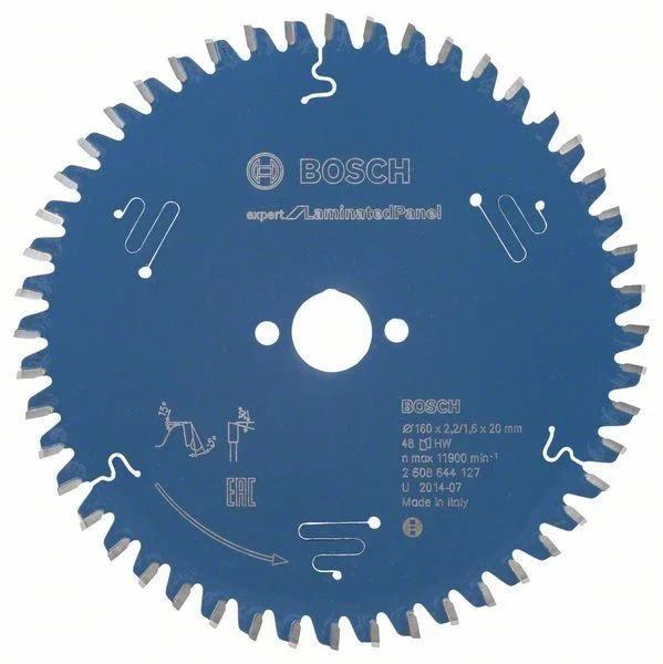 Bosch 2608644127 tarcza pilarska EXPERT for laminated panel 160×20×2.2 48 T