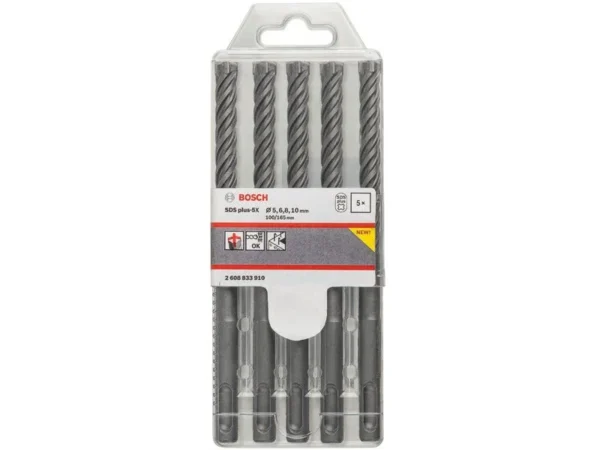 Bosch 2608833910 zestaw wieteł do młotów SDS PLUS-5X S 5×50/6×50/6/8/10×100 mm