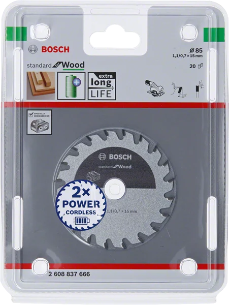 Bosch 2608837666 piła tarczowa standard wood ACCU 85×15×20z Bosch 2608837666 piła tarczowa standard wood ACCU 85×15×20z