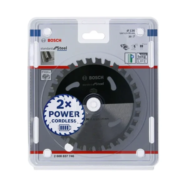 Bosch 2608837746 piła tarczowa standard STAL 136×20×30z ACCU
