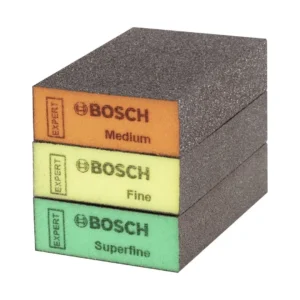 Bosch EXPERT gąbki szlifierskie, zestaw 3 szt. (średnia/drobna/bardzo drobna)