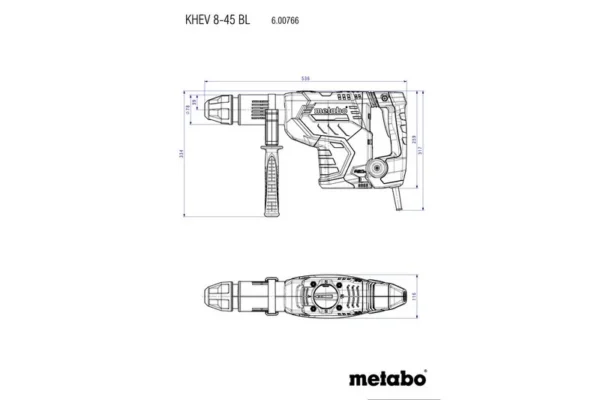 Metabo 600766500 młotowiertarka młot udarowy obrotowy SDS-max KHEV 8-45 BL Metabo 600766500 młotowiertarka młot udarowy obrotowy SDS-max KHEV 8-45 BL