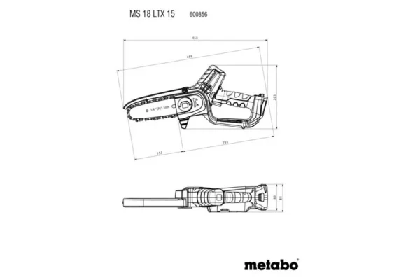 Metabo MS 18 LTX 15 pilarka do gałęzi 18 V 15 cm metaBOX (solo)