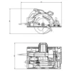 Metabo 600955000 pilarka tarczowa KS 55 FS 1200 W
