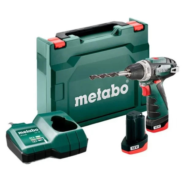 Metabo PowerMaxx BS Basic wiertarko-wkrętarka 12 V 34 Nm 2×2,0 Ah