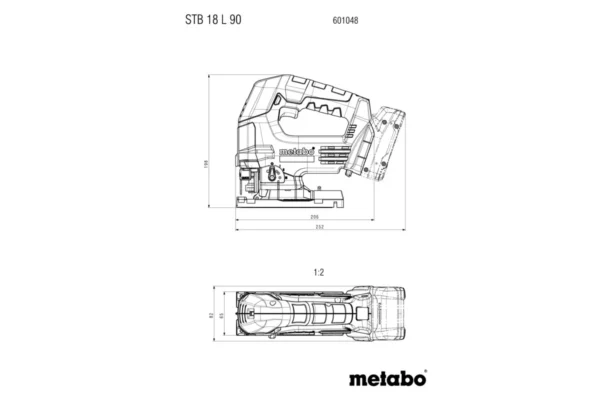 Metabo 601048840 wyrzynarka akumulatorowa 18 V STB 18 L 90