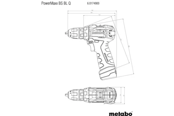Metabo PowerMaxx BS BL Q wiertarko-wkrętarka 12 V 38 Nm bezszczotkowa 2×2,0 Ah