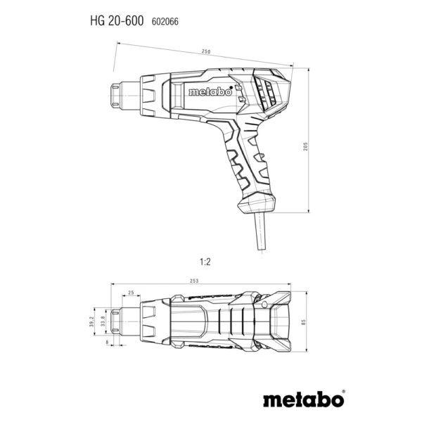 Metabo HG 20-600 opalarka 2000 W 80–600°C