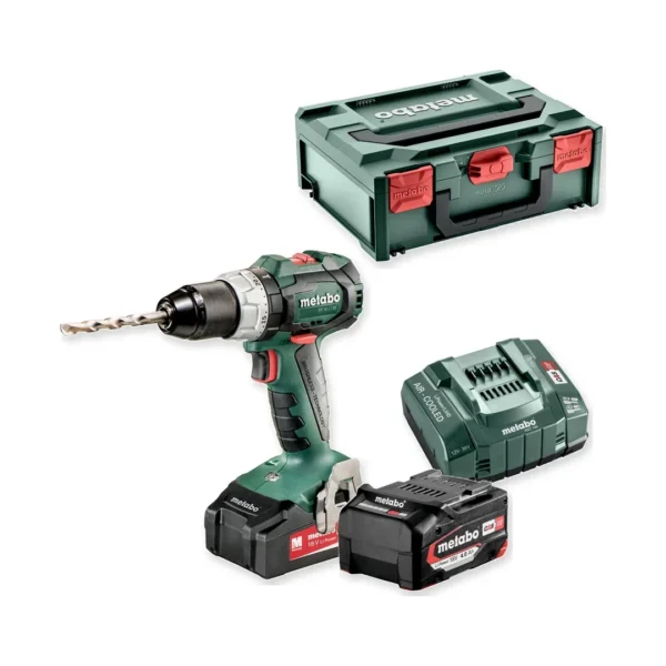 Metabo BS 18 LT BL wiertarko-wkrętarka 18 V 75 Nm 2×4,0 Ah metaBOX – zestaw: narzędzie, akumulatory, ładowarka