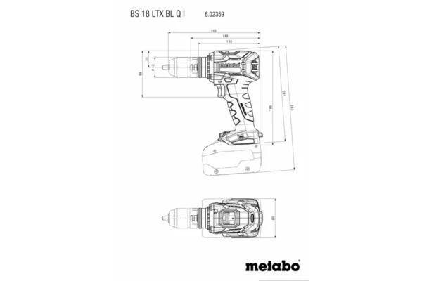Metabo 602359840 wiertarko-wkrętarka akumulatorowa BS 18 LTX BL q