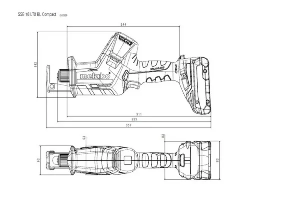 Metabo 602366840 piła szablasta akumulatorowa SSE 18 LTX BL compact