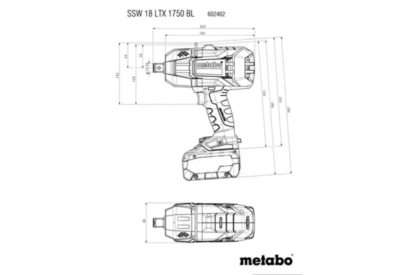 Metabo 602402660 klucz udarowy akumulatorowy 3/4'' SSW 18 LTX 1750 BL