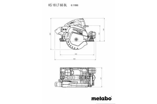 Metabo 611866840 pilarka tarczowa akumulatorowa KS 18 LTX 66 BL Metabo 611866840 pilarka tarczowa akumulatorowa KS 18 LTX 66 BL