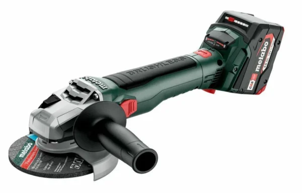 Metabo W 18 LT BL 11-125 szlifierka kątowa 18 V 2×4,0 Ah metaBOX