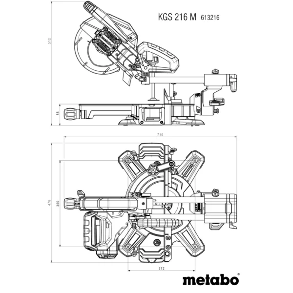 Metabo KGS 216 M 613216000 ukośnica 216 mm 1500 W