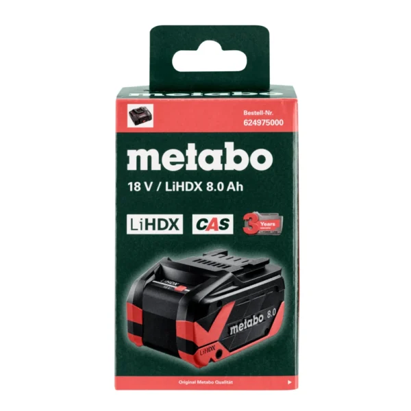 Metabo 624975000 akumulator 18 V 8,0 Ah LiHD xtreme