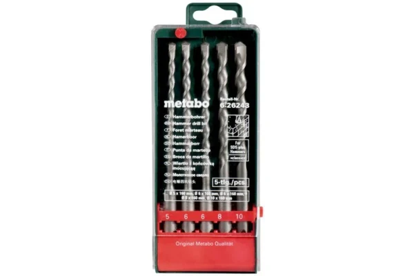 Metabo zestaw wierteł SDS-plus Classic 5–10 mm, 5 szt. Metabo zestaw wierteł SDS-plus Classic 5–10 mm, 5 szt.