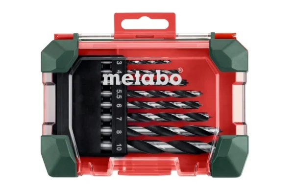 Metabo zestaw wierteł do drewna 3–10 mm, 8 szt.