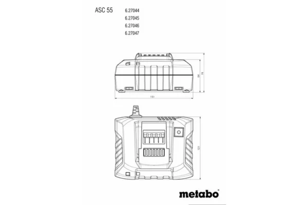 Metabo 627044000 akumulator ładowarka ASC 55 12-36 V air cooled Metabo 627044000 akumulator ładowarka ASC 55 12-36 V air cooled