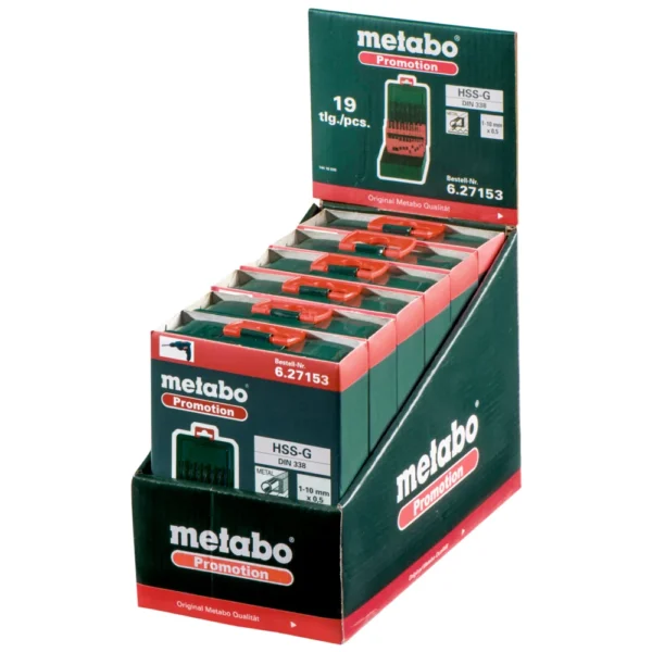 Metabo 627153000 zestaw wierteł HSS-G 19cz. 1 - 10 mm Metabo 627153000 zestaw wierteł HSS-G 19cz. 1 - 10 mm