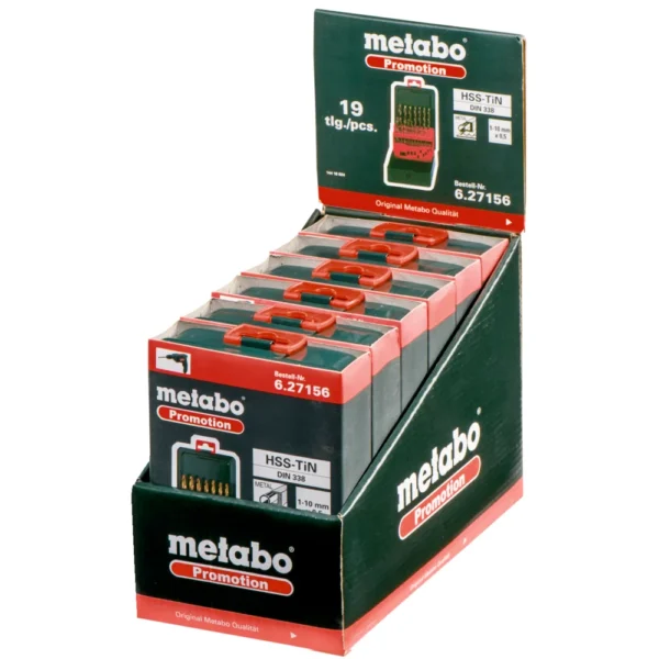 Metabo 627156000 zestaw wierteł HSS-TiN 19cz. 1- 10 mm