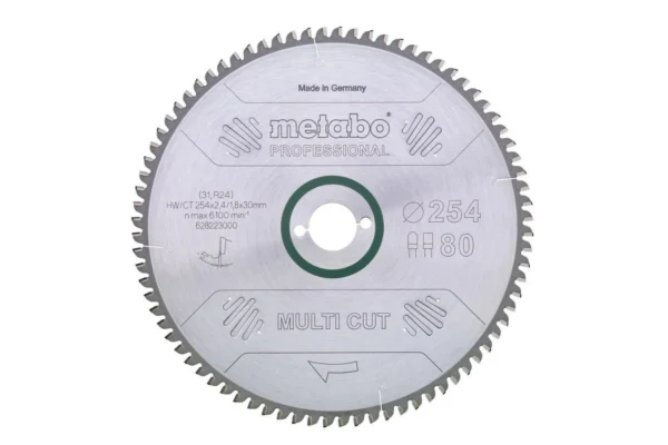 Metabo 628223000 piła tarczowa fz / tz 254×30×80z multi cut