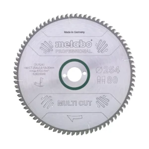 Metabo 628223000 piła tarczowa fz / tz 254×30×80z multi cut