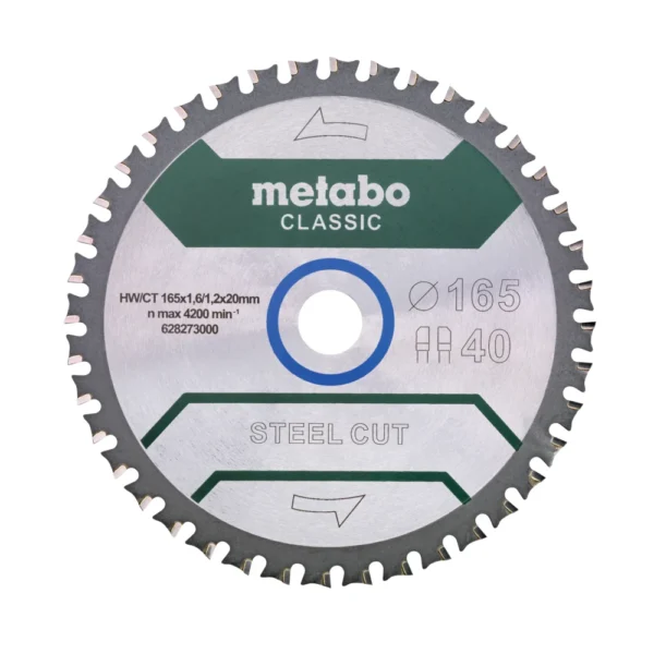 Metabo 628273000 piła tarczowa fz / fa 165×20×40z steel cut / sandwich panel classic