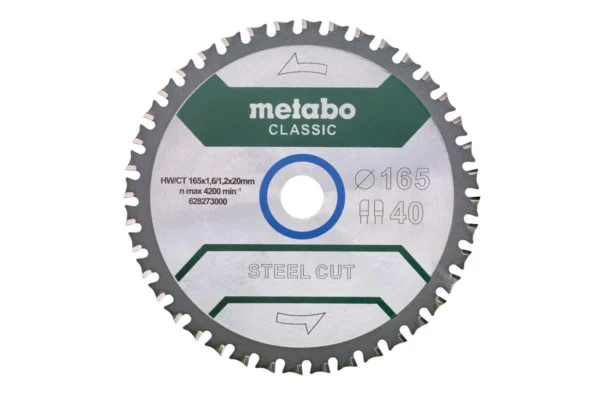 Metabo 628273000 piła tarczowa fz / fa 165×20×40z steel cut / sandwich panel classic